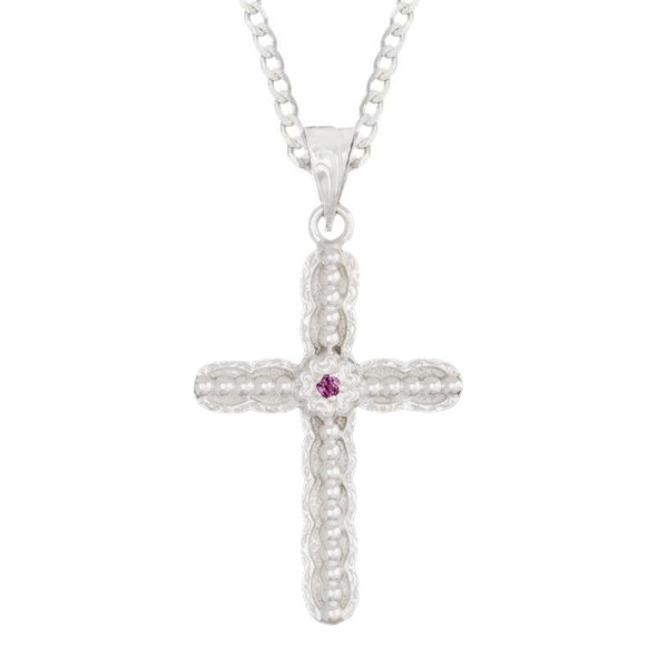 La Esdra es una elegante cruz de 1.5"x2" de alpaca detallada con cuentas y una flor de plata con una zirconia cúbica de tu elección montada en ella.

¡Obtén una cadena de Plata Esterlina a precio reducido al comprar la cruz 'Ezra'! La cadena n
