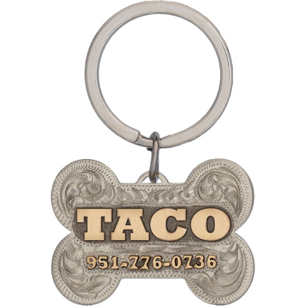 Tú vínculo con tu mascota es único al igual que nuestra placa Taco. Su base de alpaca y detalles grabados a mano la vuelven especial. Personaliza tus datos en cobre aquí.
